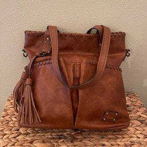 Tan shoulder bag